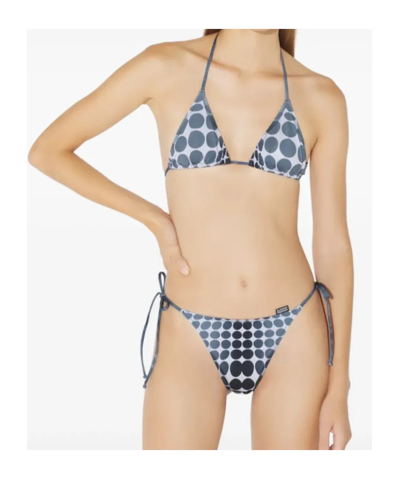 Jean Paul Gaultier Vasarely Printed Bikini Set Beachwear