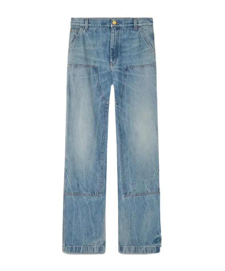 Versace Logo Patch Cargo Jeans