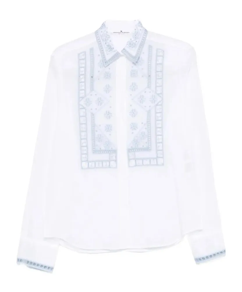 Ermanno Scervino Long Sleeved Embroidered Shirt