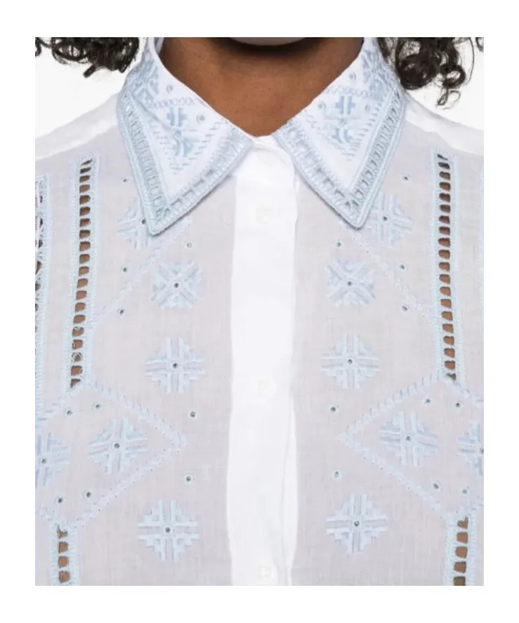 Ermanno Scervino Long Sleeved Embroidered Shirt