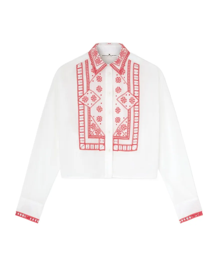 Ermanno Scervino Manjaro Embroidered Muslin Shirt