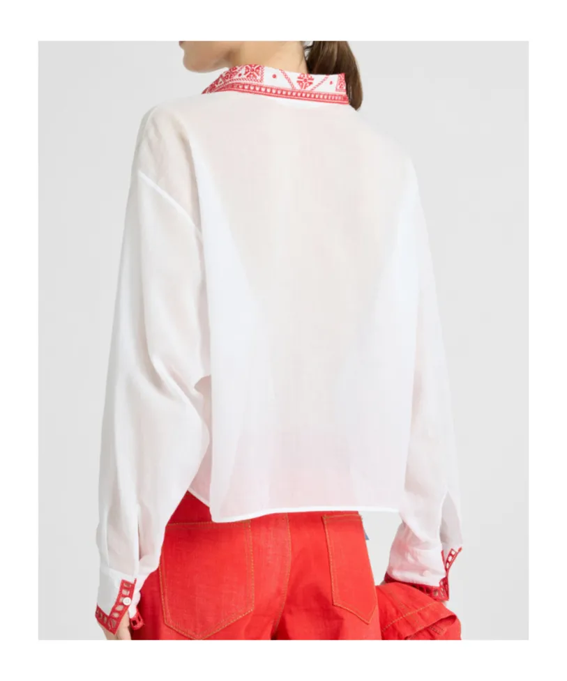 Ermanno Scervino Manjaro Embroidered Muslin Shirt