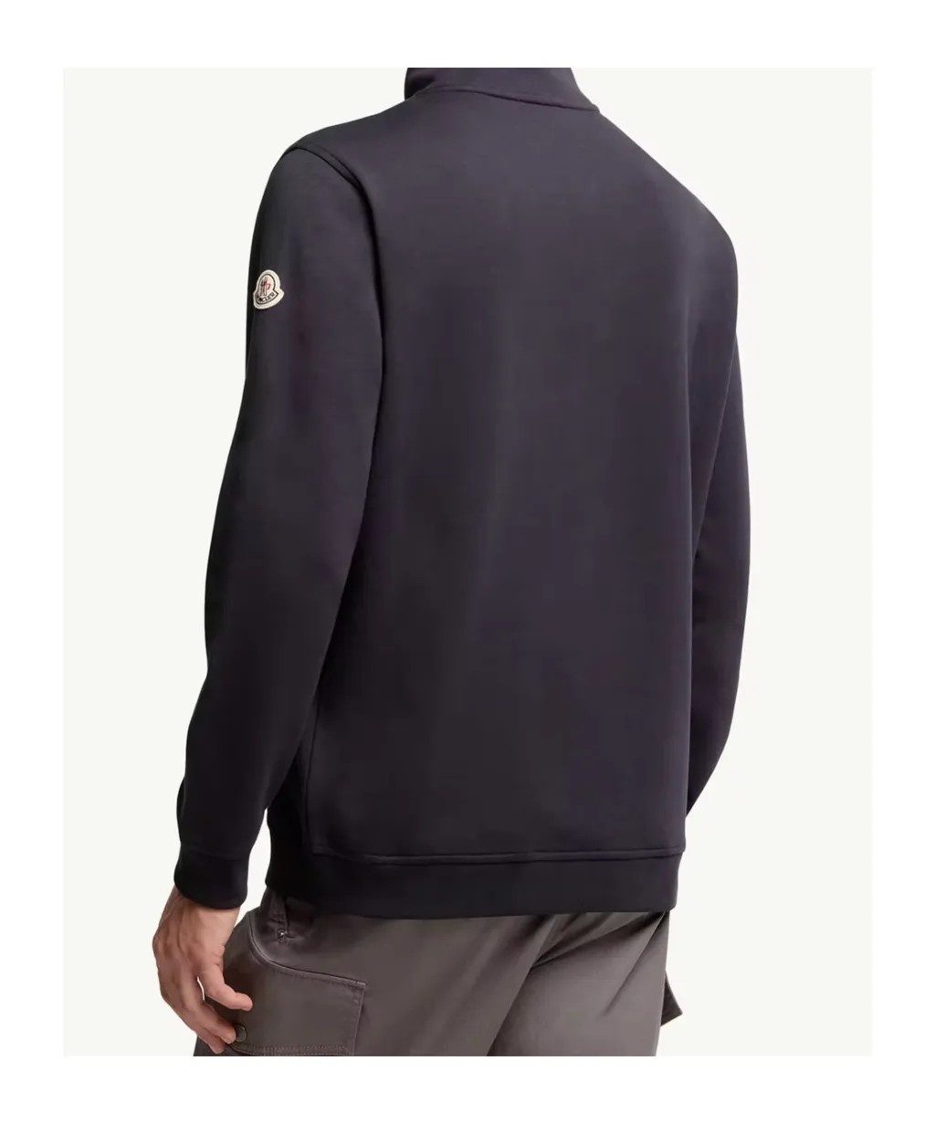 Moncler Logo Embroidered Polo-Neck Sweatshirt