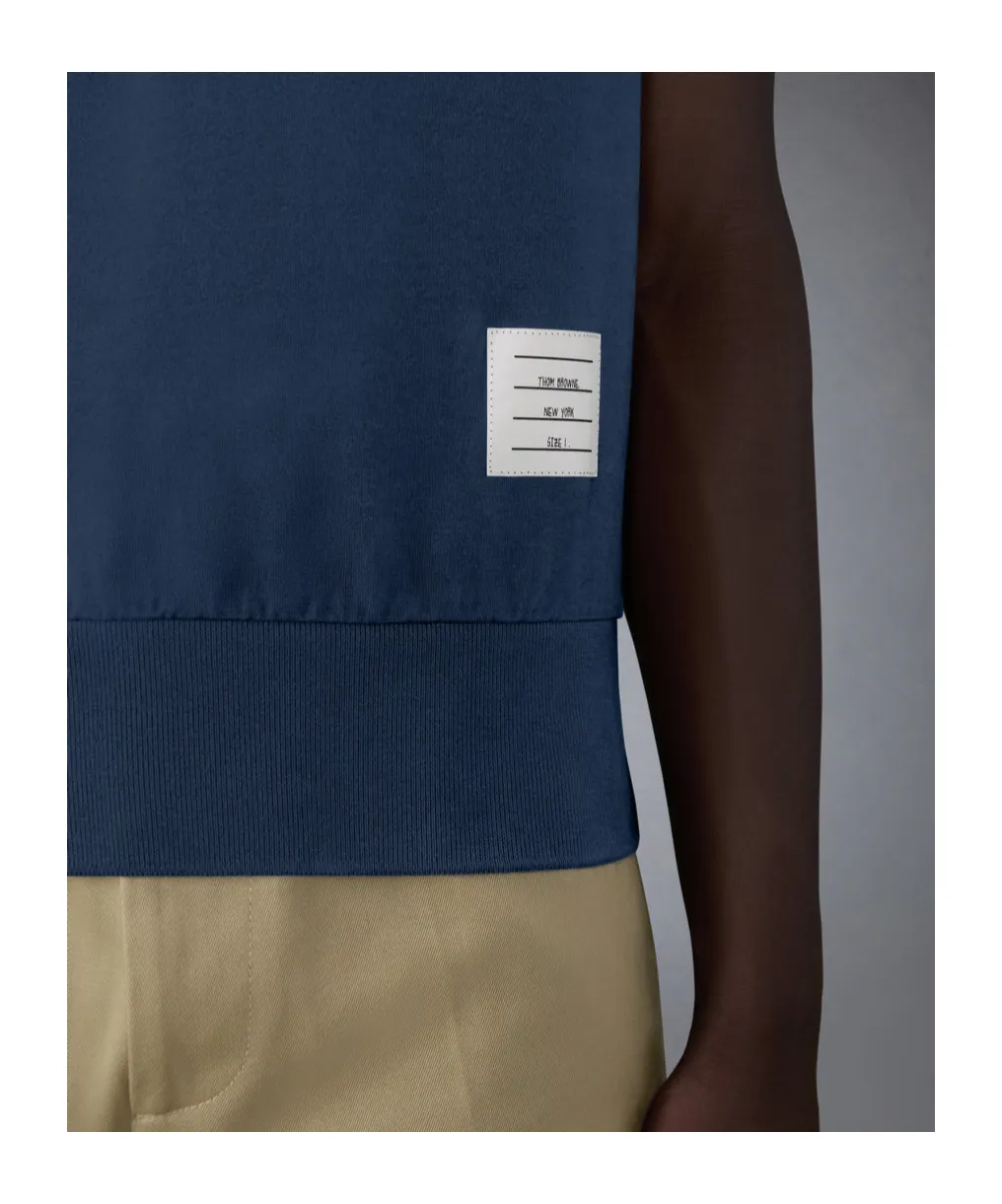 Thom Browne Ottoman 4-Bar Logo Patch Polo Shirt