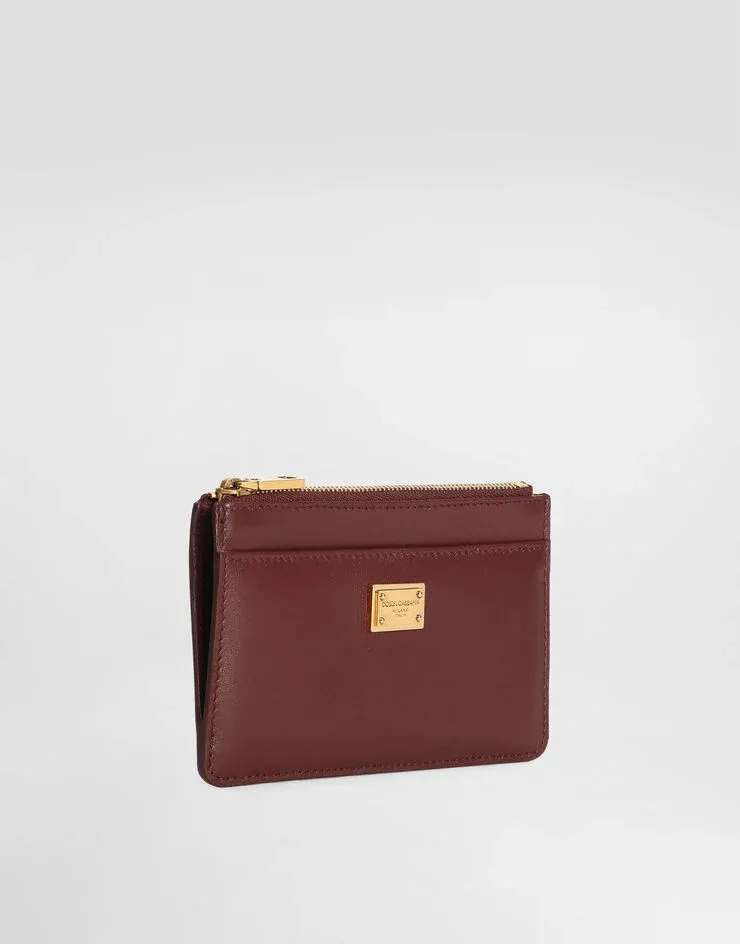 Dolce & Gabbana Logo Plate Zipped Cardholder
