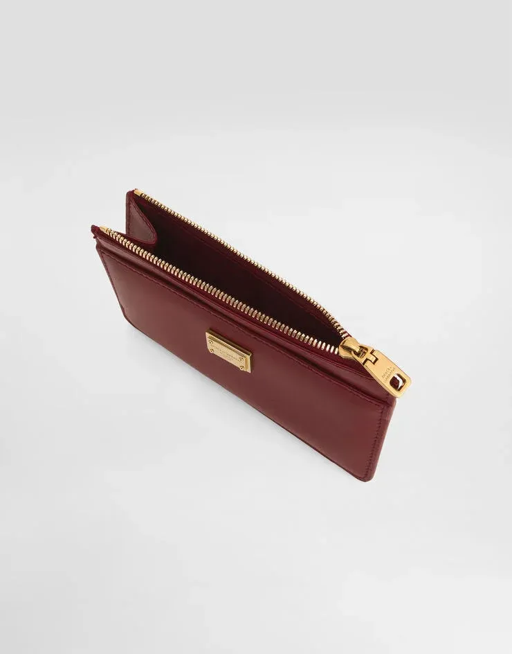 Dolce & Gabbana Logo Plate Zipped Cardholder