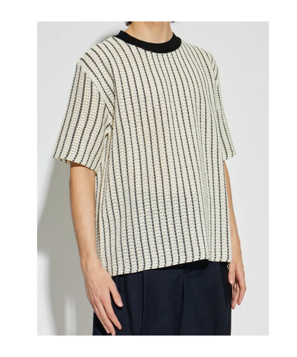 Jil Sander Embellished Crochet T-Shirt
