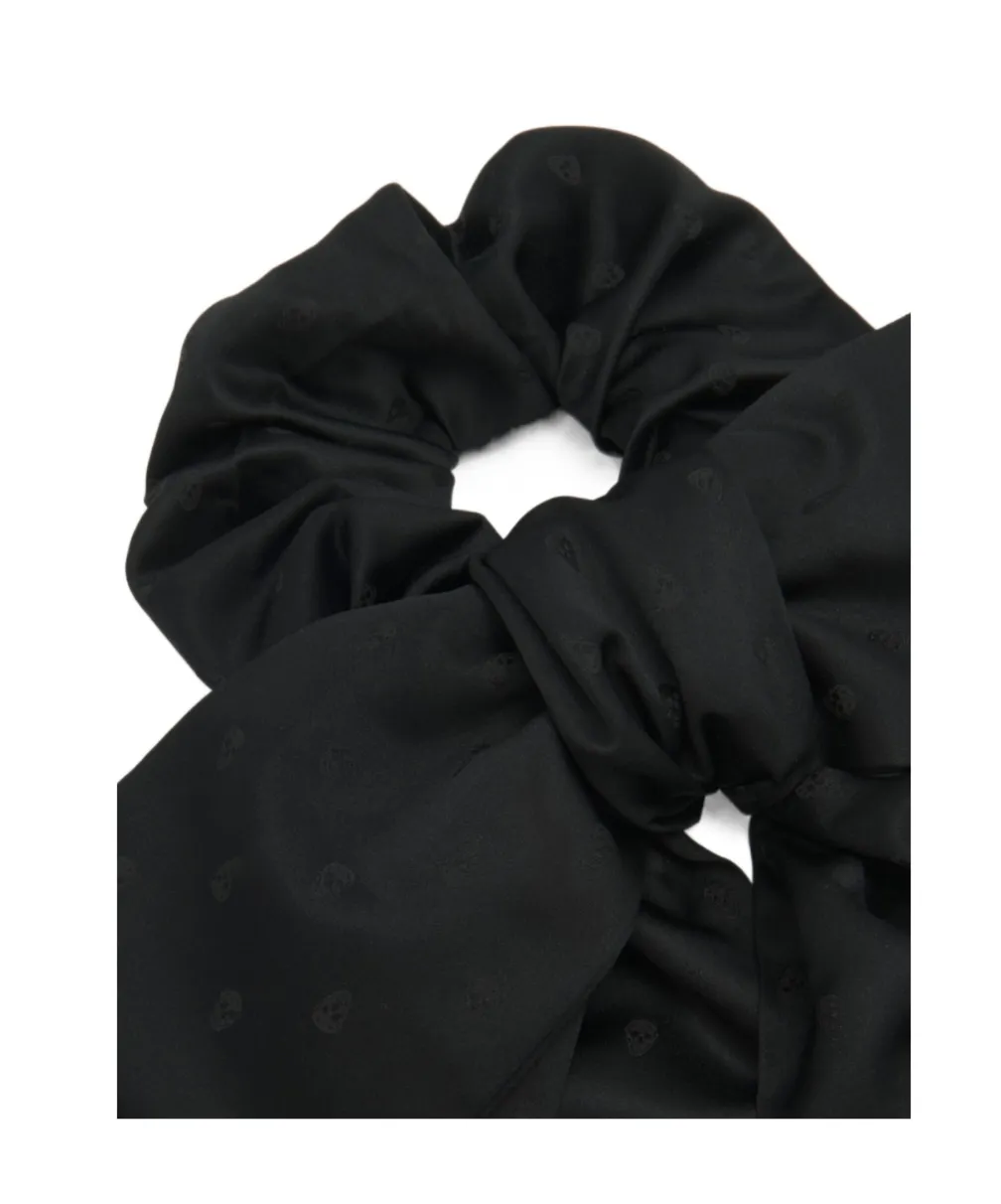 Alexander Mcqueen Skull Jacquard Bow Scrunchie