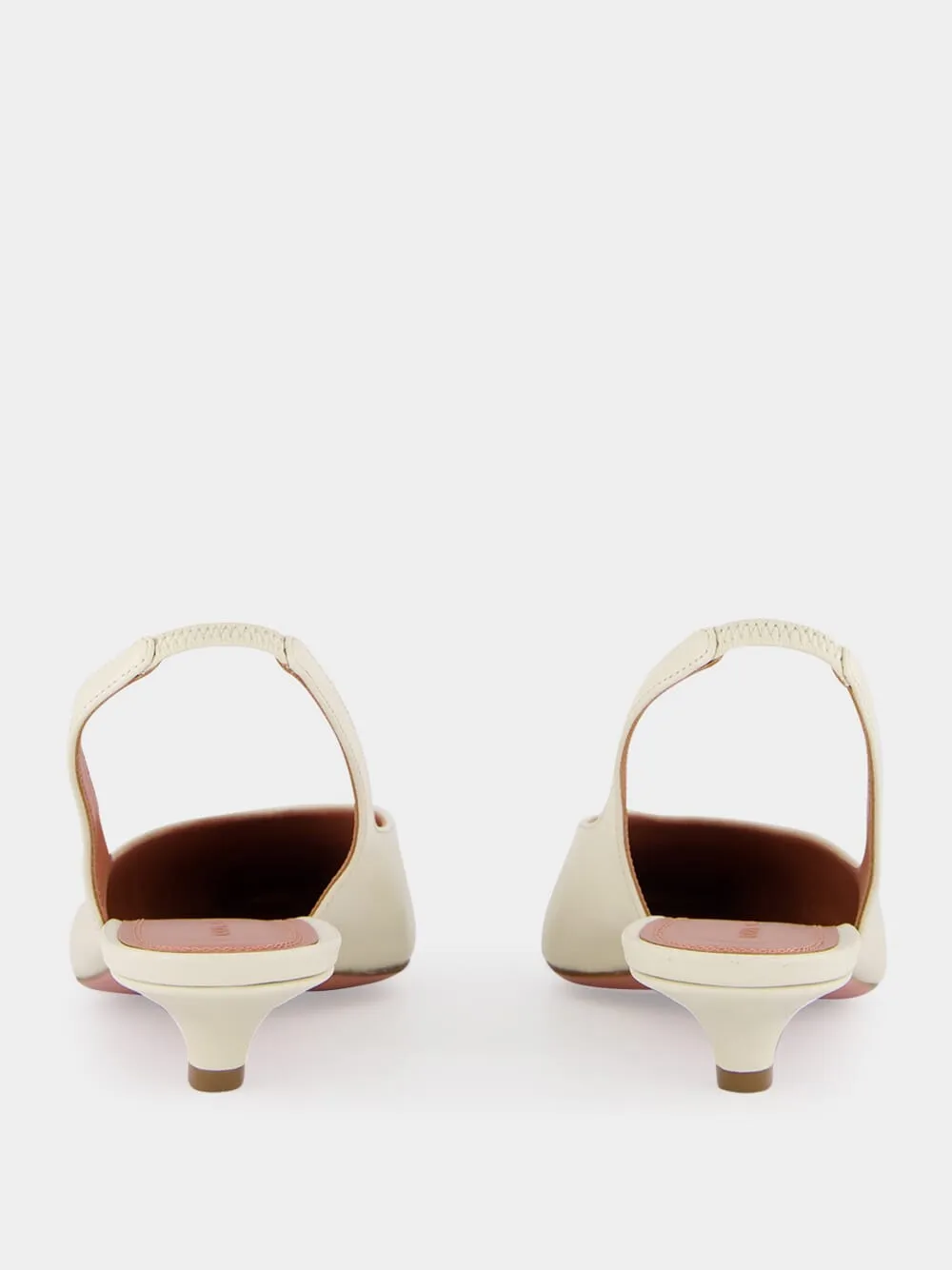 Almond Jamie Slingback Mid-Heel Pumps
