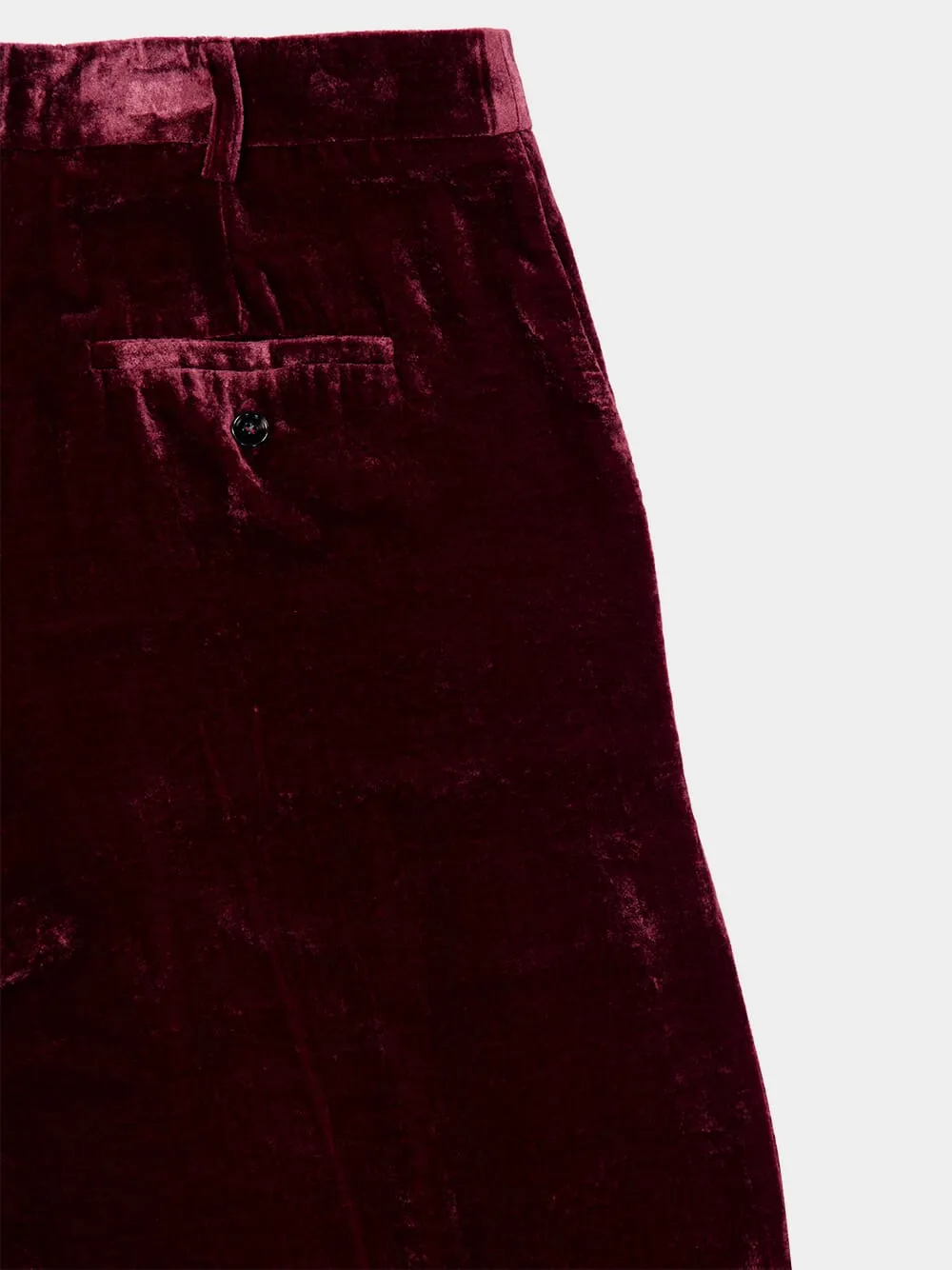 Velvet-Texture Trousers