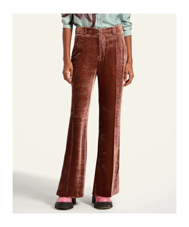 Good Butt Velvet-Texture Trousers