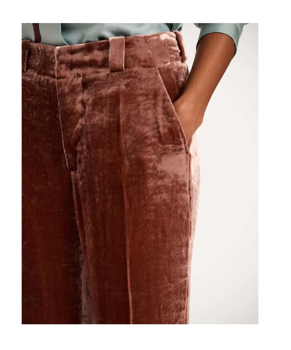Good Butt Velvet-Texture Trousers