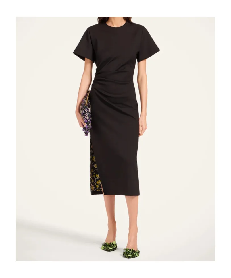 Short-Sleeve Midi Dress