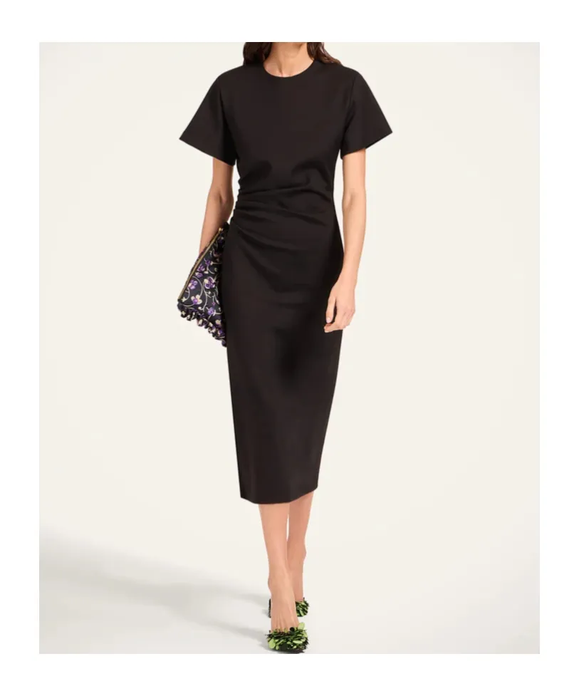 Short-Sleeve Midi Dress