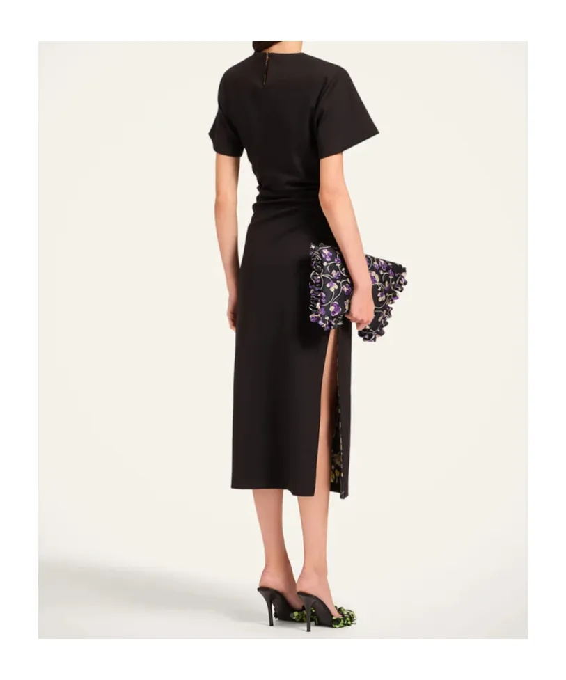 Short-Sleeve Midi Dress