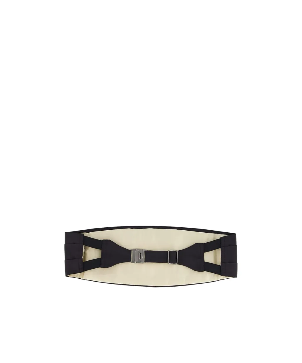 Black Silk Cummerbund Belt