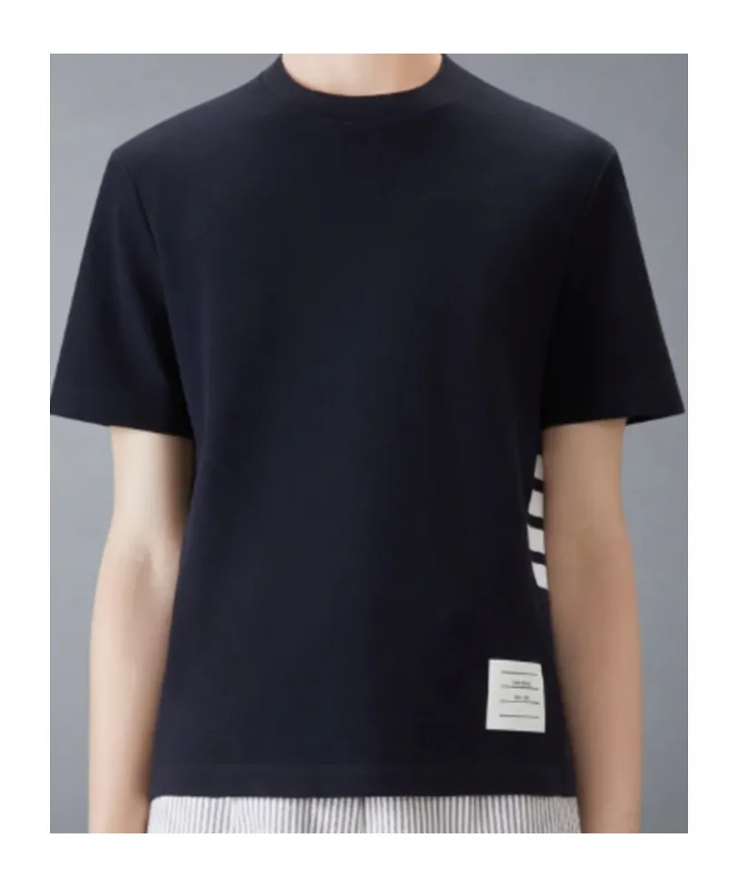 Crew-Neck Stripe-Detail T-Shirt