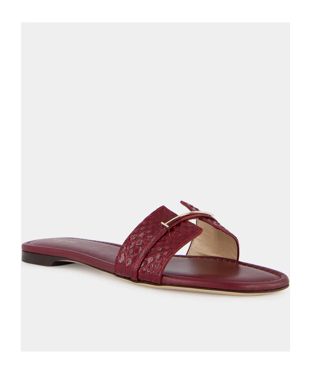 Textured-Strap Buckle Flat