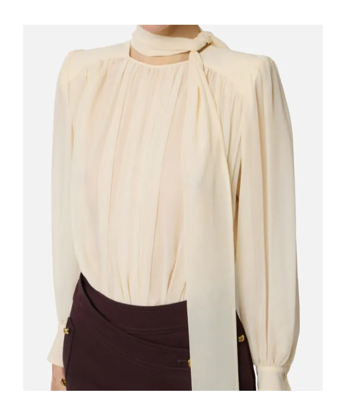 Elisabetta Franchi Georgette Sash Bodysuit