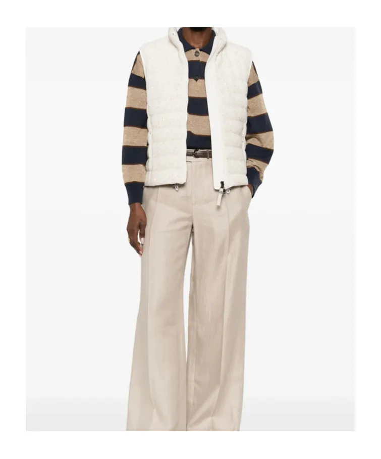 Brunello Cucinelli Sequin Embellished Zipped Gilet