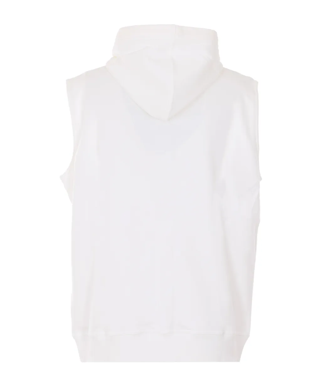 Brunello Cucinelli Zip-Up Sleeveless Drawstring Hoodie