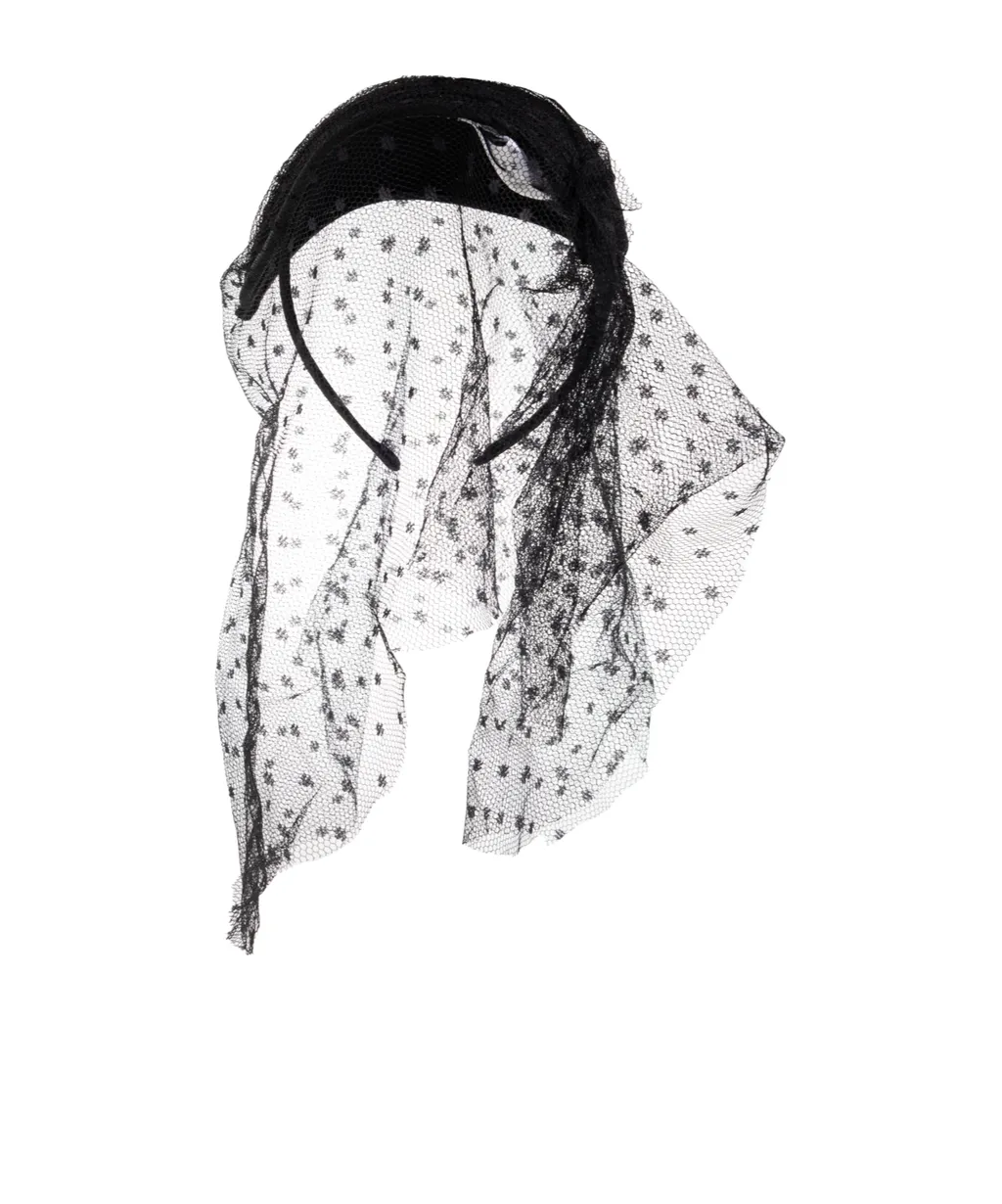 Alexander Mcqueen Lace Detailed Veil