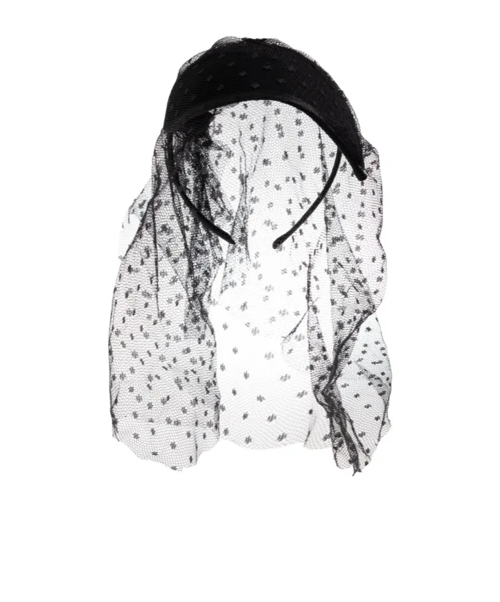 Alexander Mcqueen Lace Detailed Veil