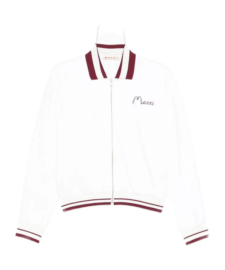Long-Sleeved Zippered Sweatshirt