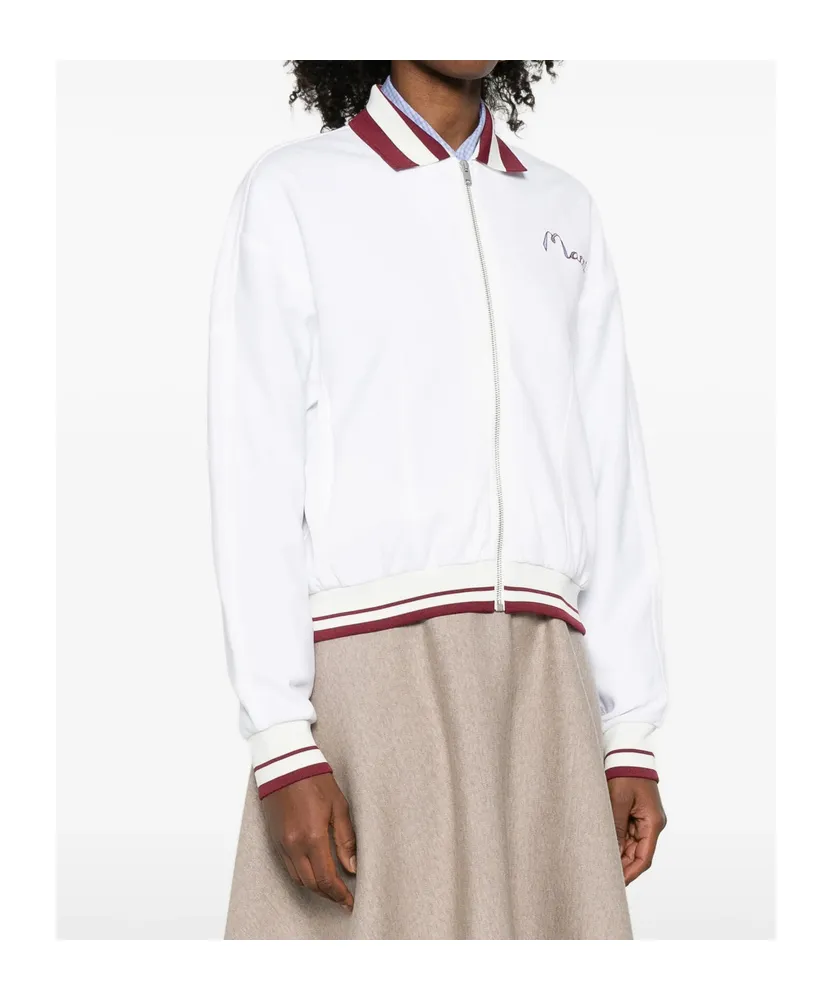 Long-Sleeved Zippered Sweatshirt