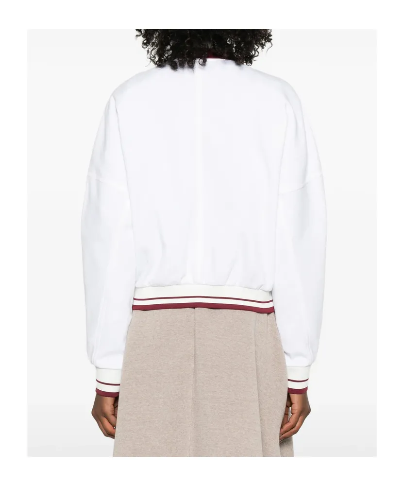 Long-Sleeved Zippered Sweatshirt