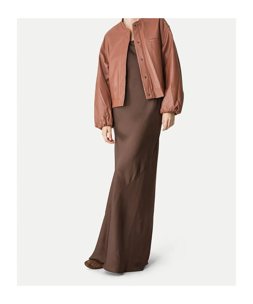 Elegant Dress In Envers Satin