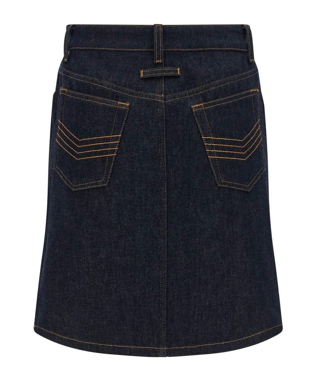 Cuts Denim Mini Skirt