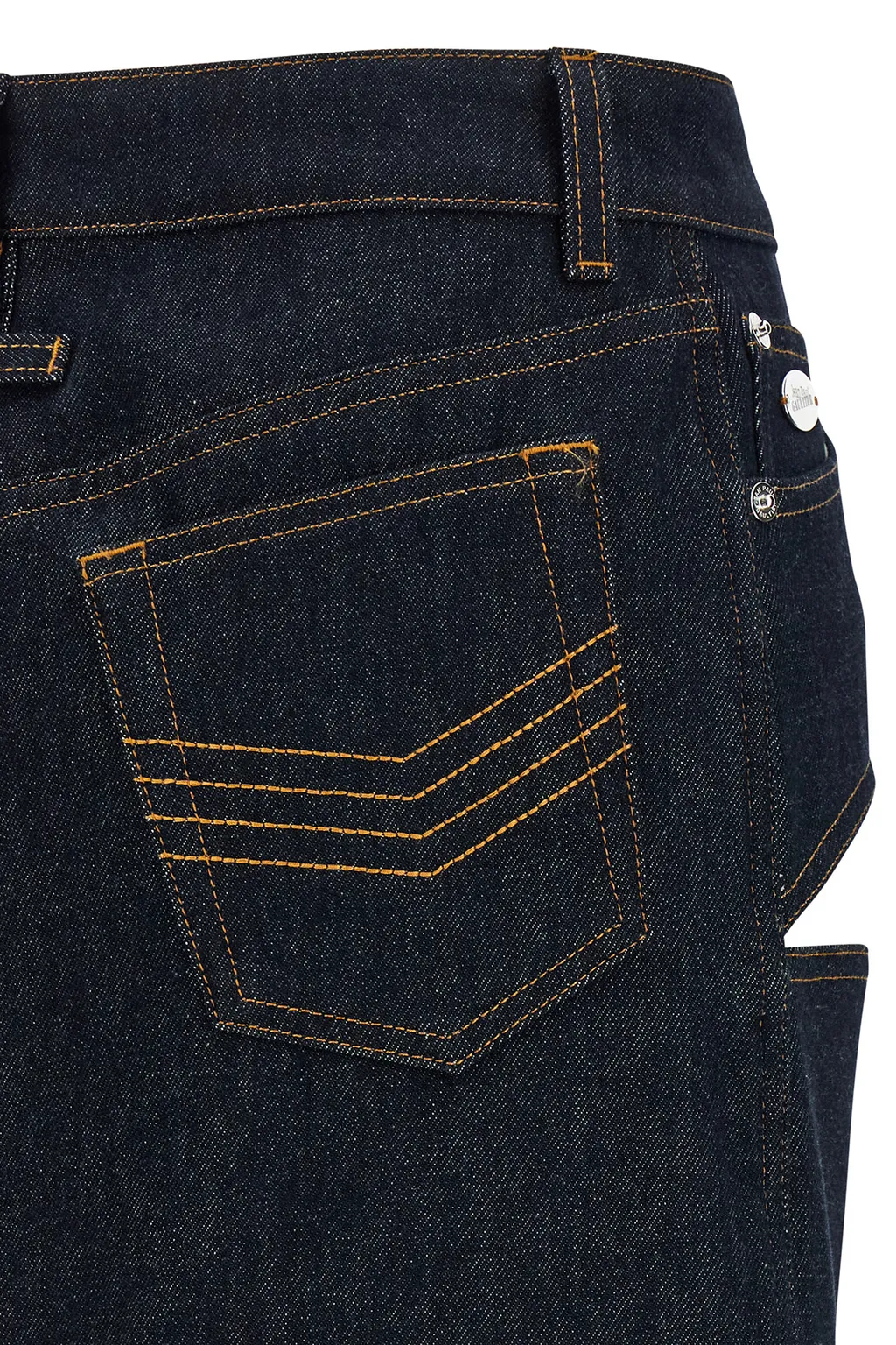 Cuts Denim Mini Skirt
