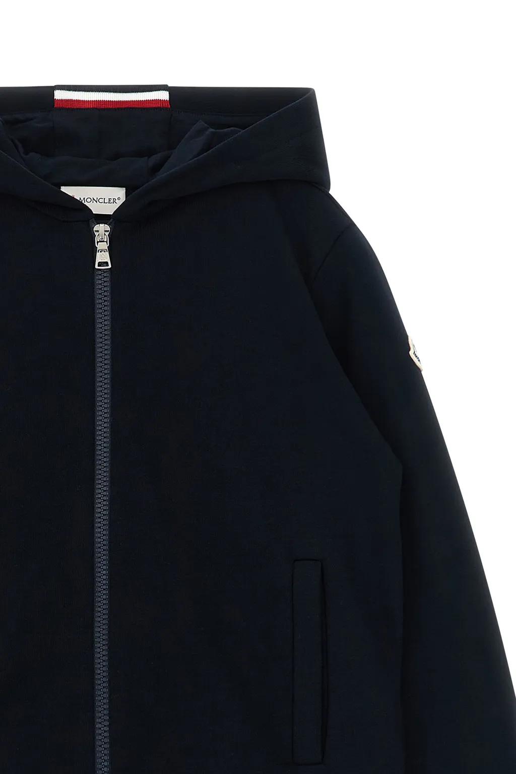 Moncler Enfant Logo Patch Zipped Hoodie