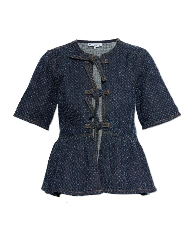 Bow Peplum Top