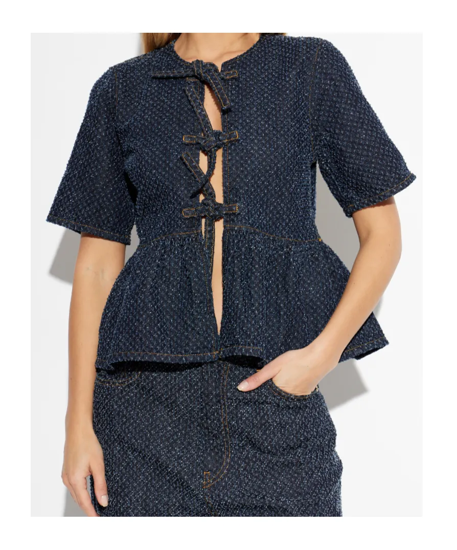 Bow Peplum Top