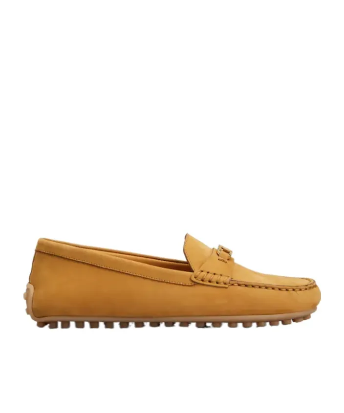 T-Buckle Topstitched Loafers