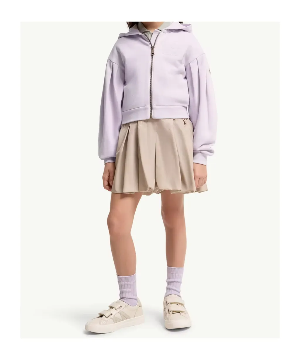 Embroidered Zip-Up Cotton Hoodie