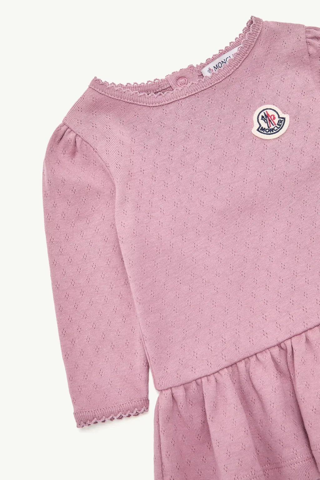 Moncler Enfant Pleated Long Sleeved Dress