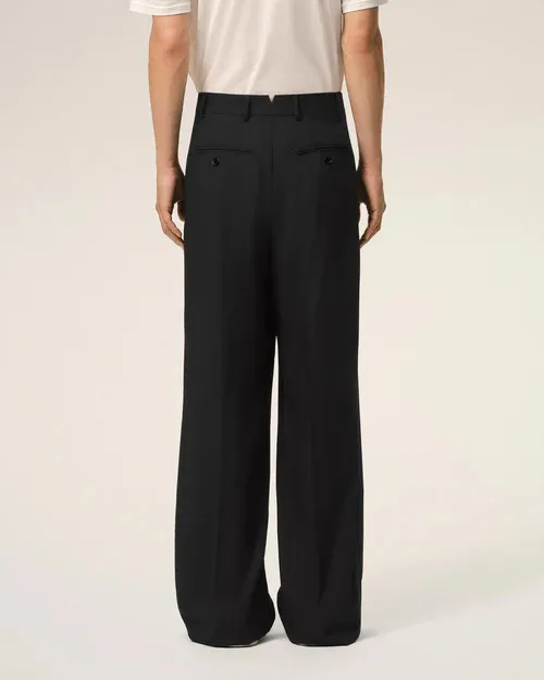Ami Paris Low Waist Wide Trousers