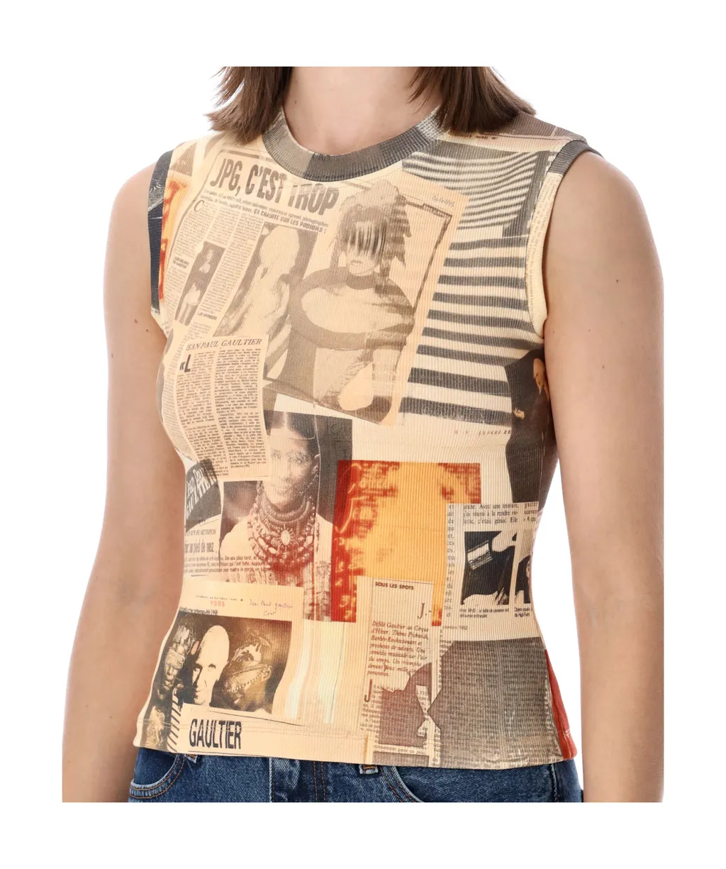 Round Neck Printed Vest