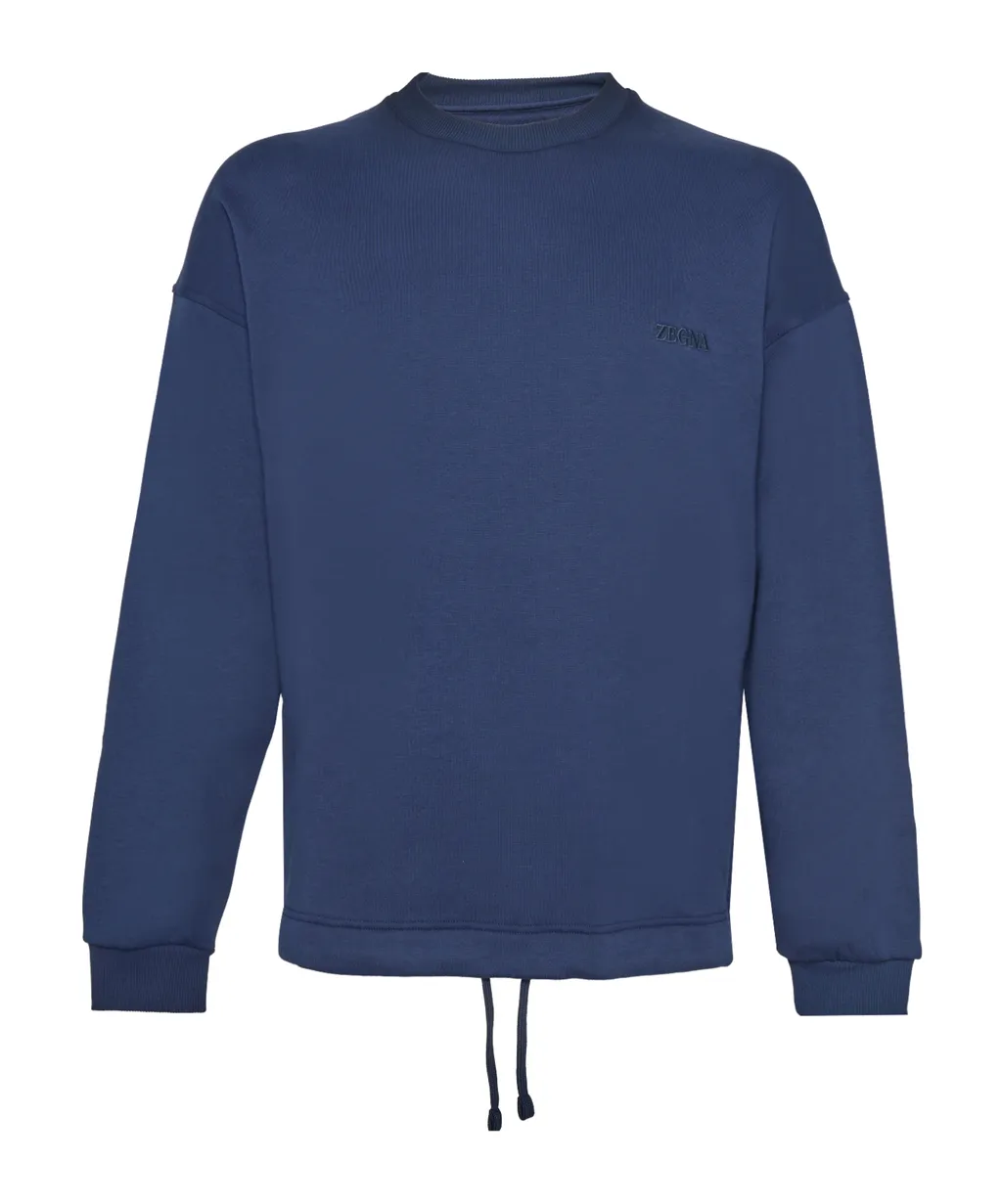 Zegna Logo Embroidered Crewneck Sweatshirt