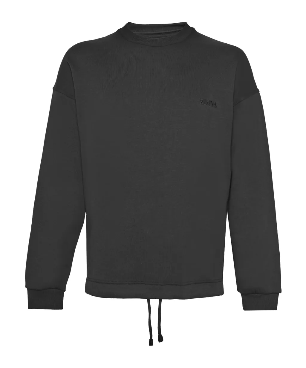 Zegna Logo Embroidered Crewneck Sweatshirt