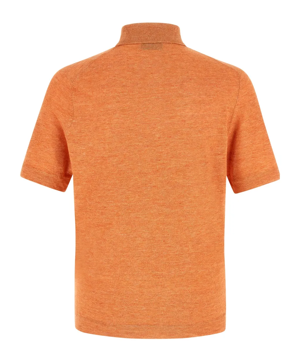 Brunello Cucinelli Short Sleeved Knitted Polo Shirt
