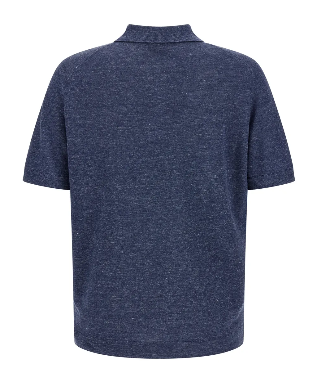 Brunello Cucinelli Short Sleeved Knitted Polo Shirt