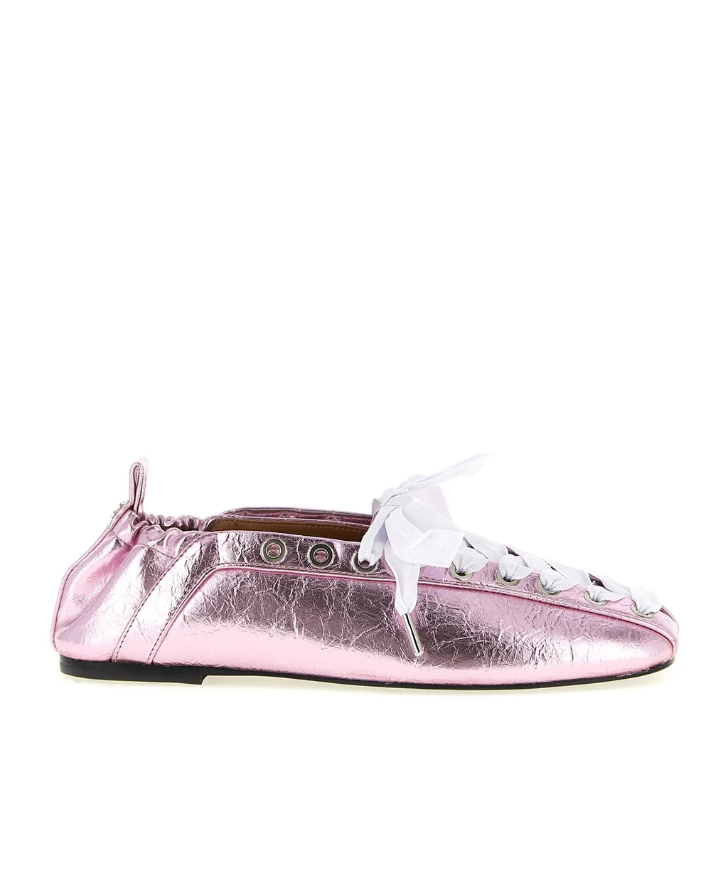 Lace-Up Ballerinas