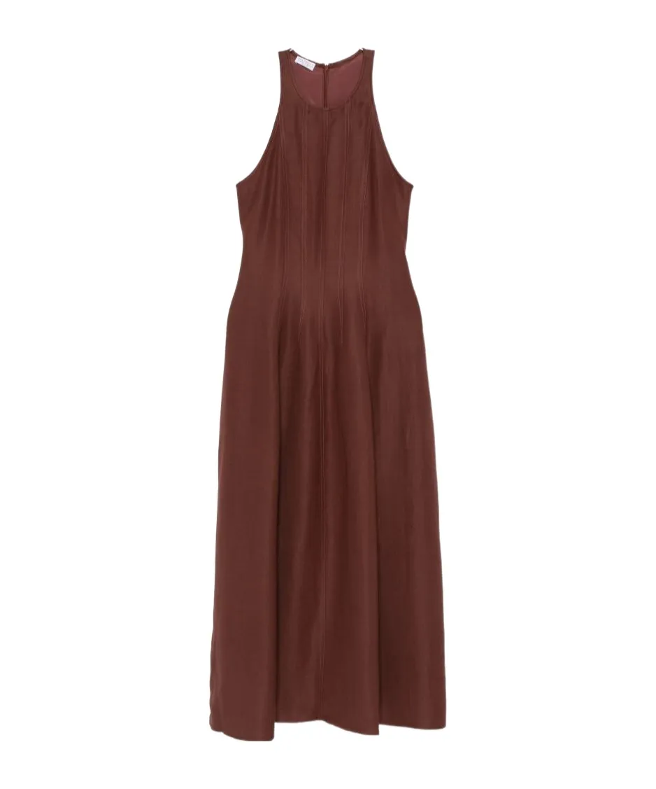 Sleeveless Panelled Midi Dress