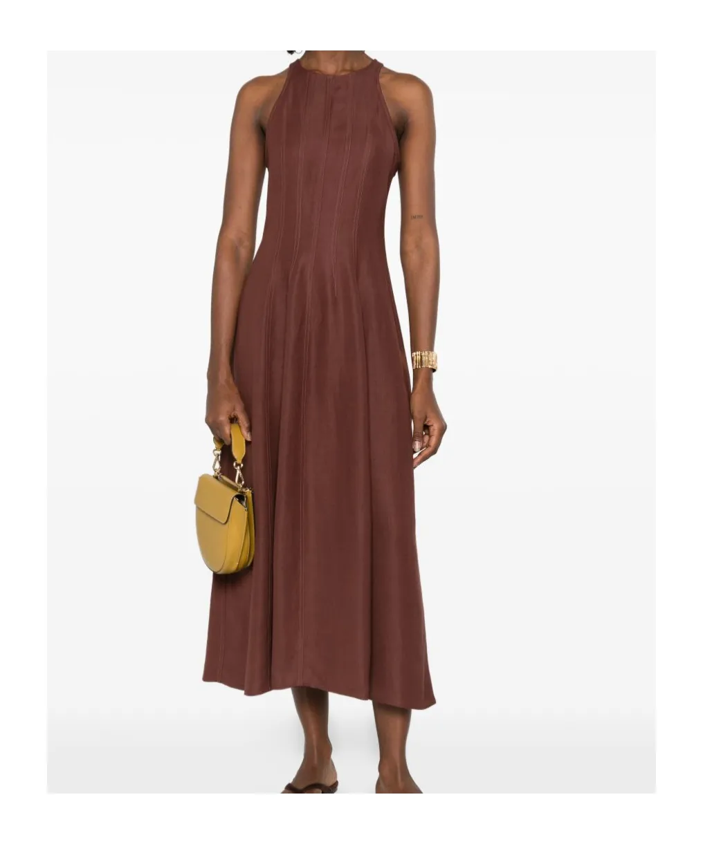 Sleeveless Panelled Midi Dress