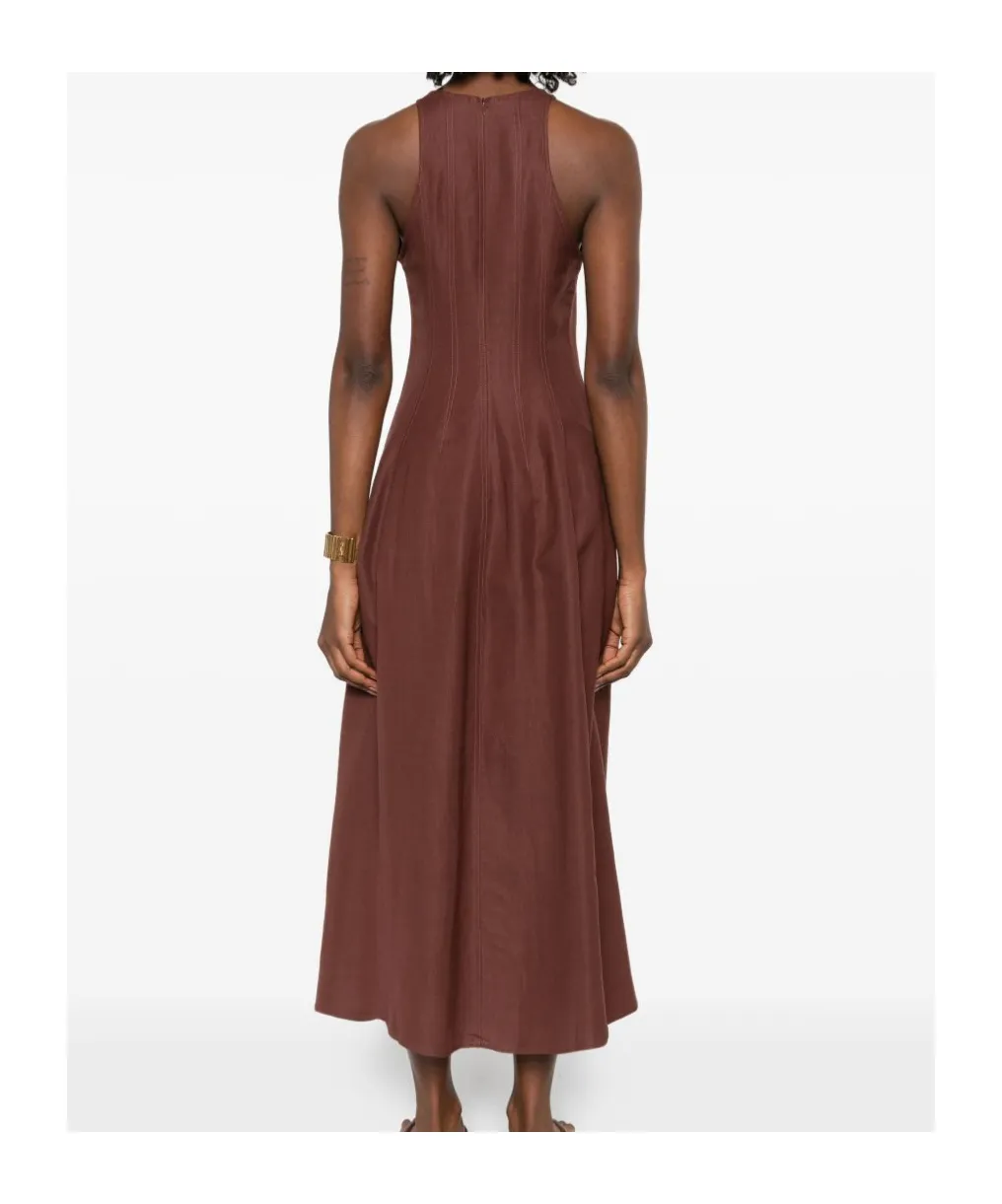 Sleeveless Panelled Midi Dress