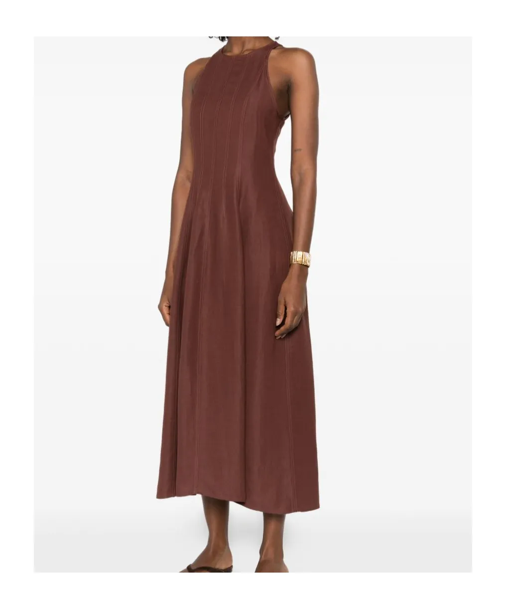 Sleeveless Panelled Midi Dress